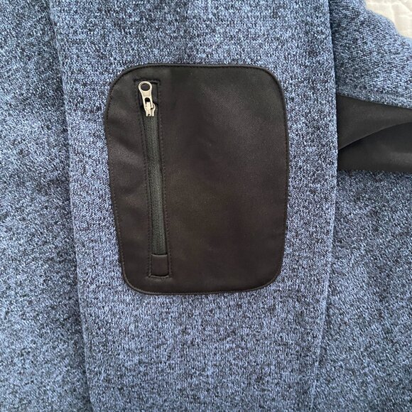 Beverly Hills Polo Club Men's (XL) Fleece Blue & Black 3/4 Zip Pull Over - Picture 6 of 10